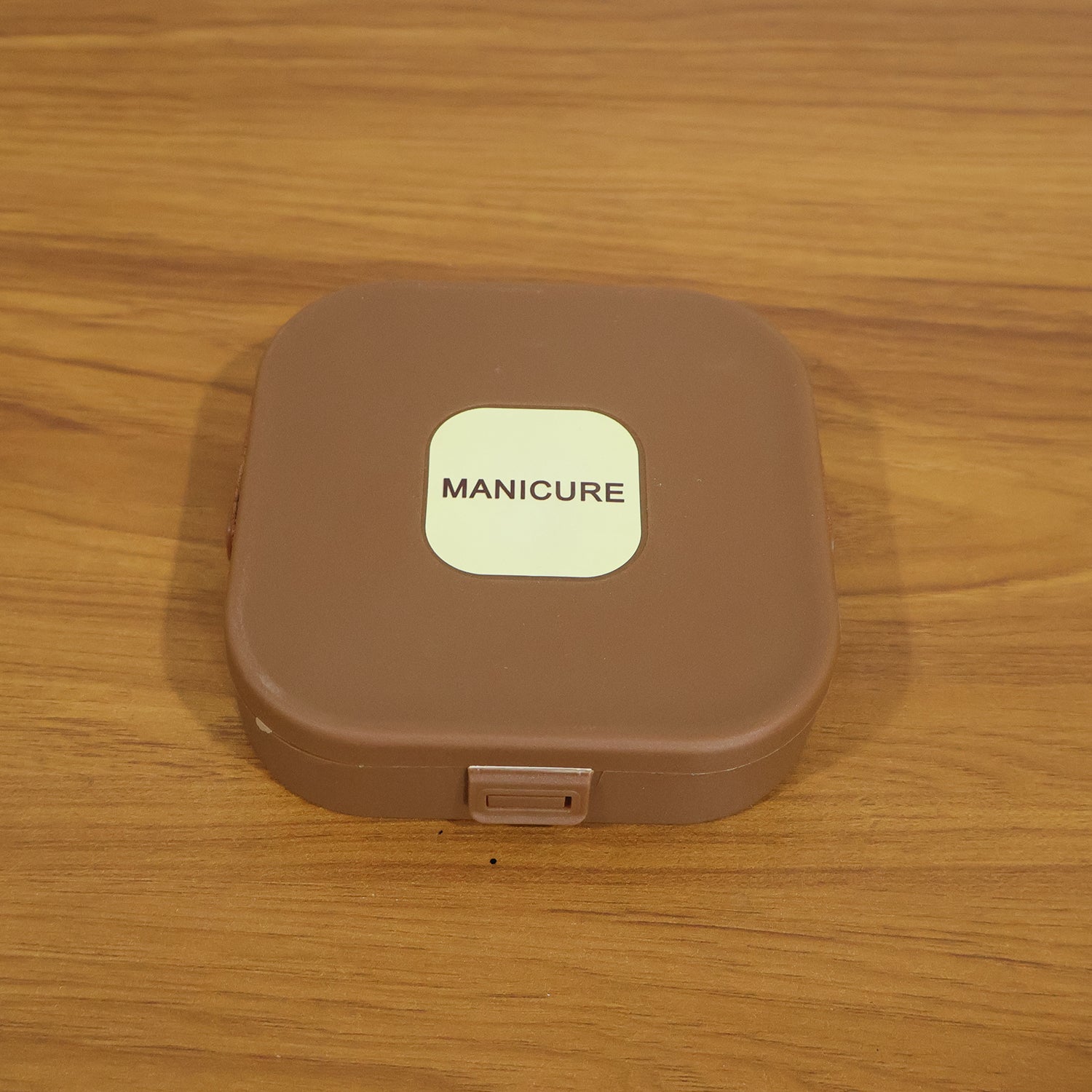 Manicure pedicure kit shown in use