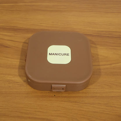 Manicure pedicure kit shown in use