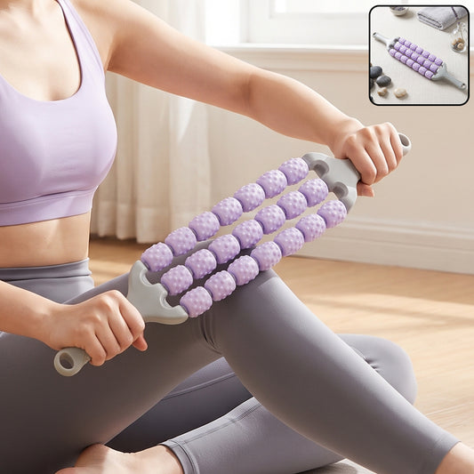 Handheld muscle roller massage stick for legs and thighs