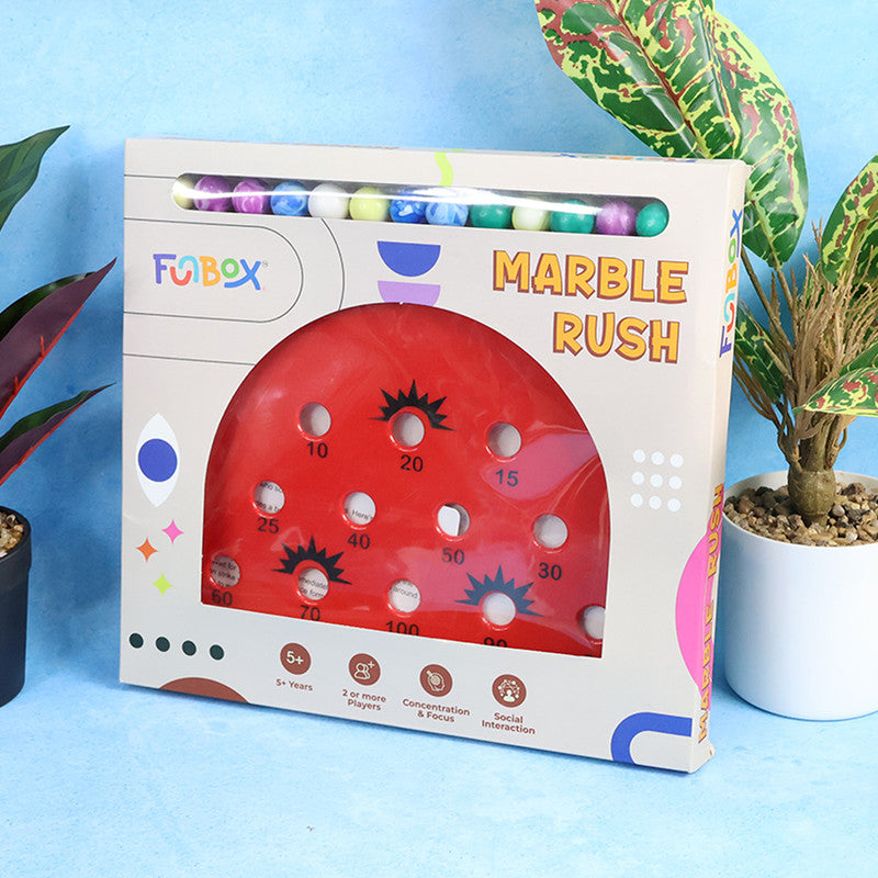Marble Rush Scoring Game Fun Indoor Marble Drop Target Board for Kids & Family