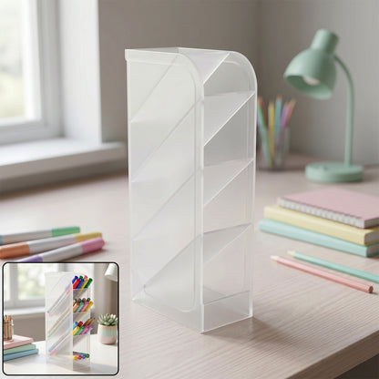 Plastic organizer showing multiple slots