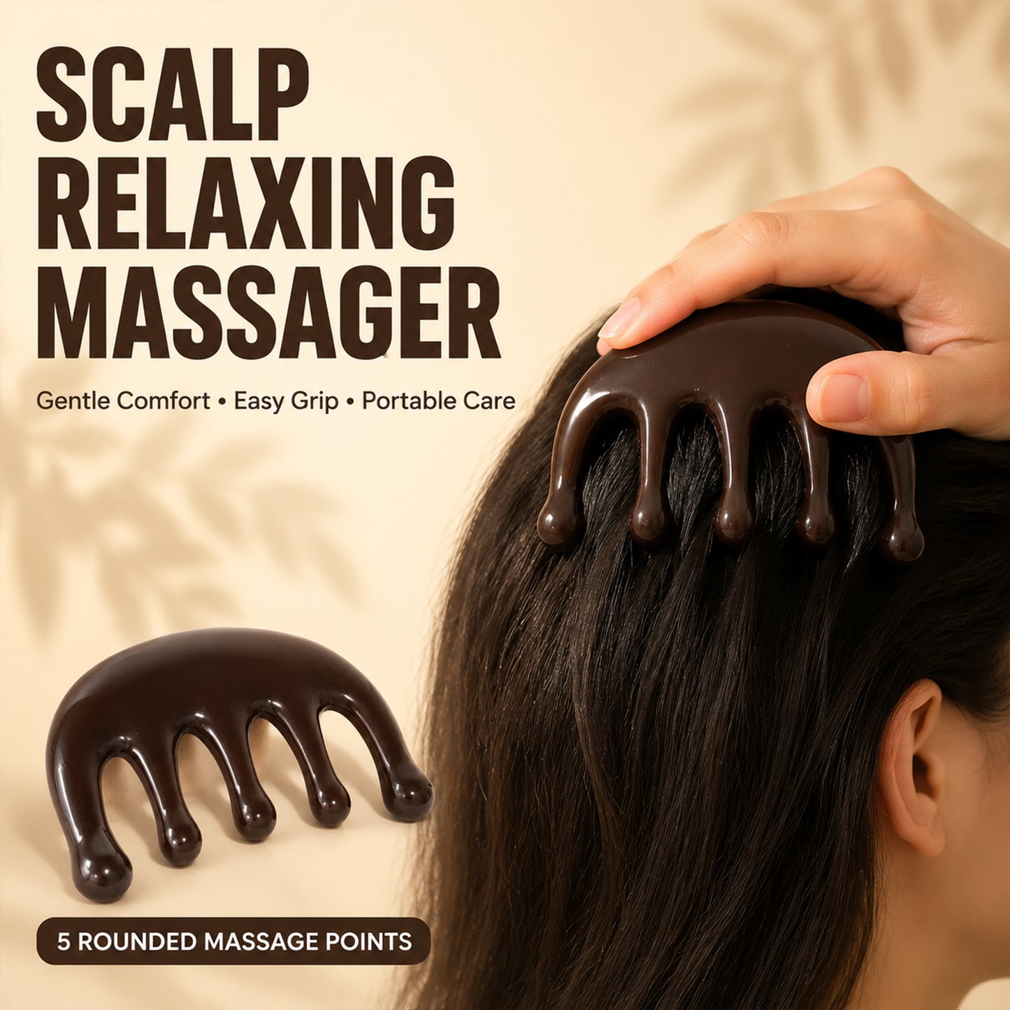 Scalp Head Massager Comb with Flexible Bristles for Relaxing (1 Pc)