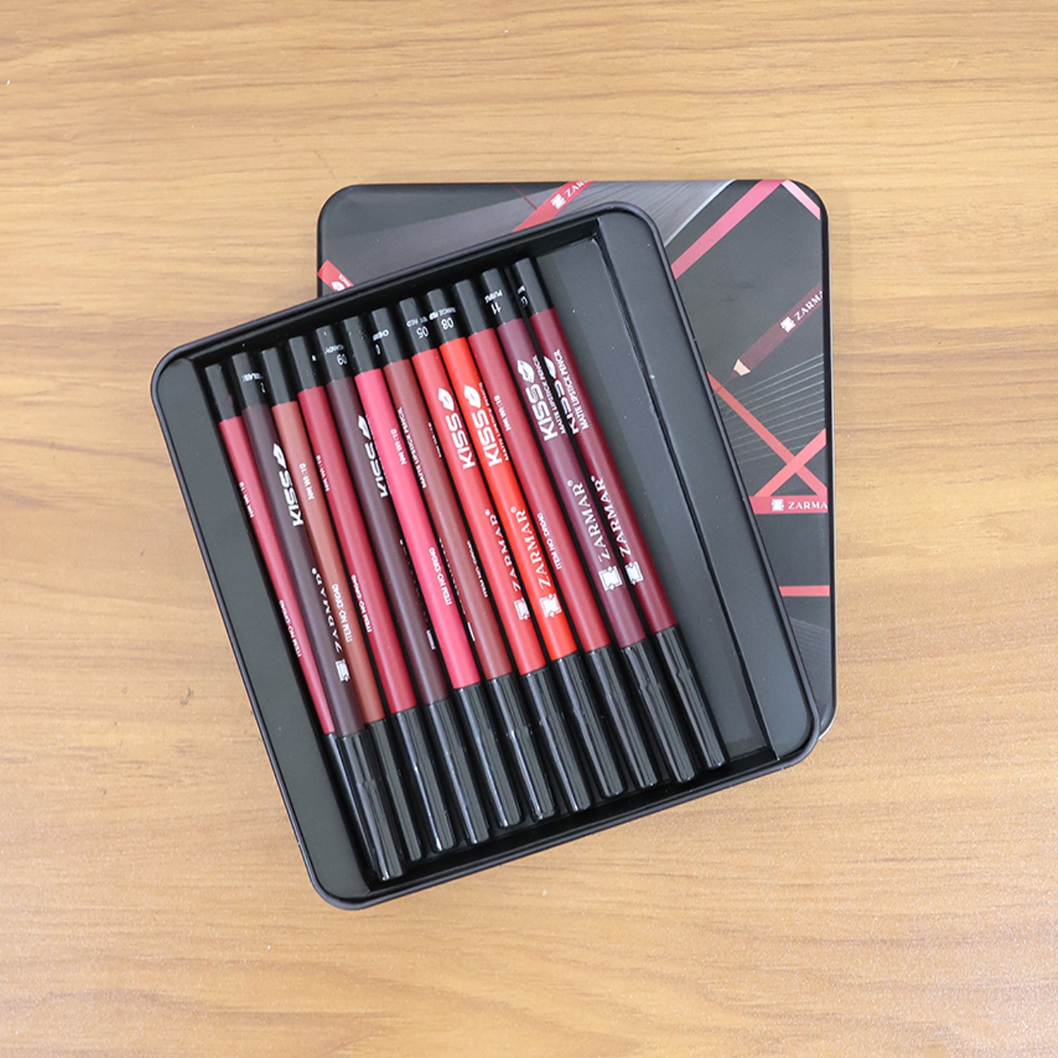 Matte Lipstick Pencil (Set of 12 Pc)