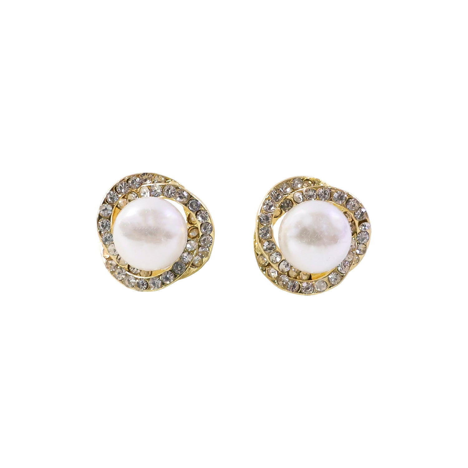 Korean Style Pearl Floral Stud Earrings for Women & Girls