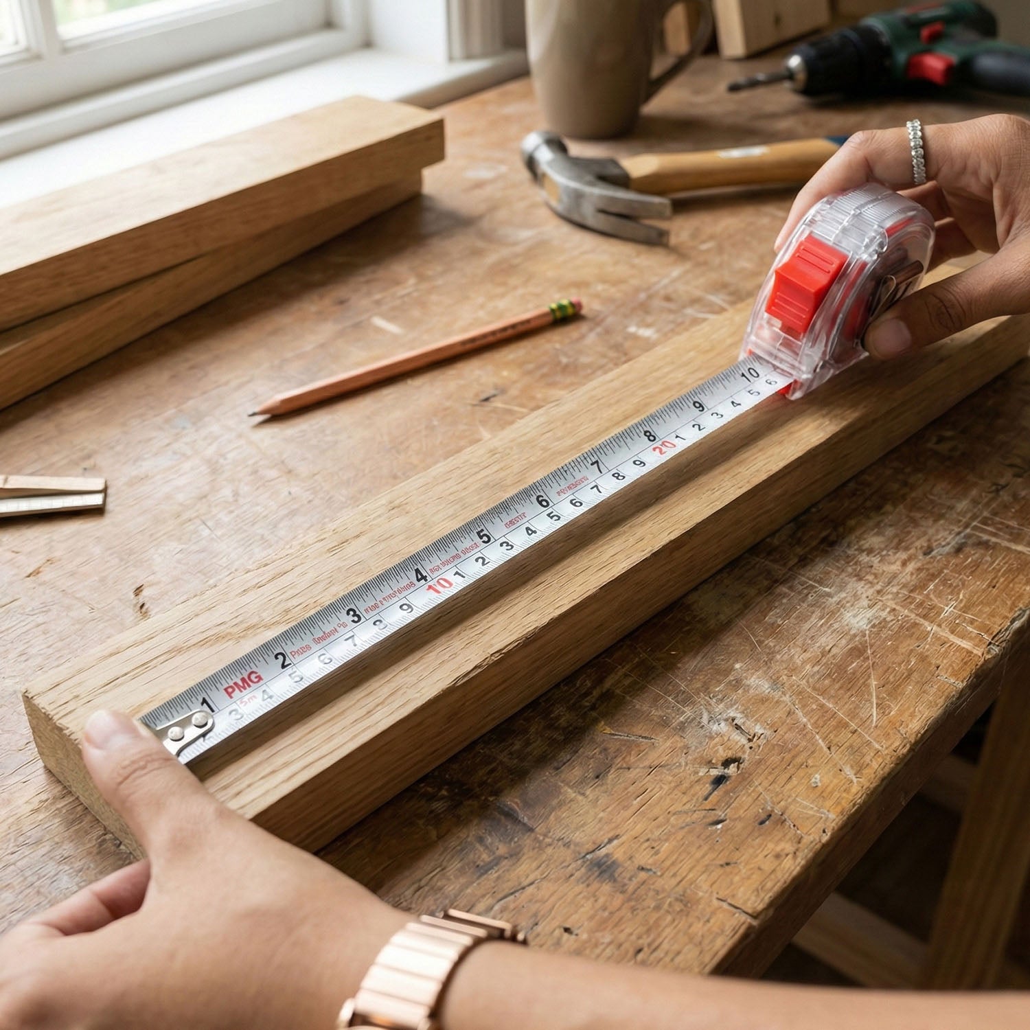 Professional Measuring Tape- 5 Meter Yellow & Orange Colour (1 Pc)