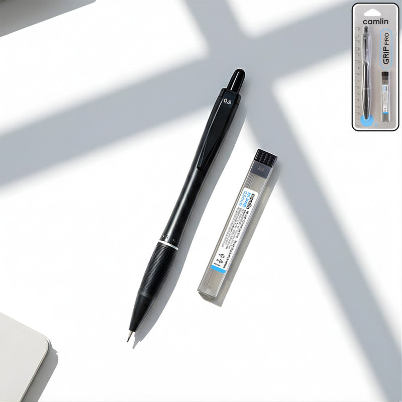 Camlin Grip Pro 0.5 mm Mechanical Pencil Set – Premium Soft Grip Pencil with 0.5 mm HB Leads (Combo Pack)