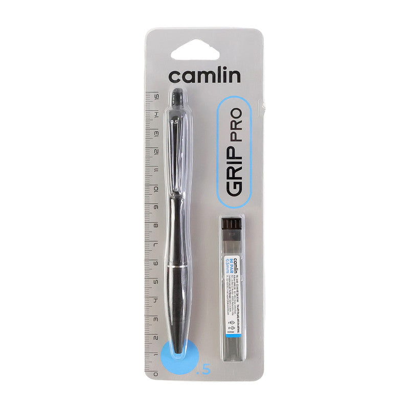 Camlin Grip Pro 0.5 mm Mechanical Pencil Set – Premium Soft Grip Pencil with 0.5 mm HB Leads (Combo Pack)
