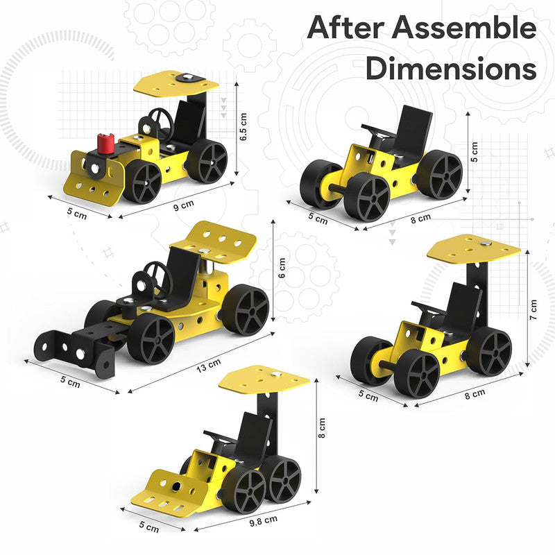 Aditi MechaTrix 23-Piece DIY STEM Building Kit – 5 Model Vehicle Construction Set
