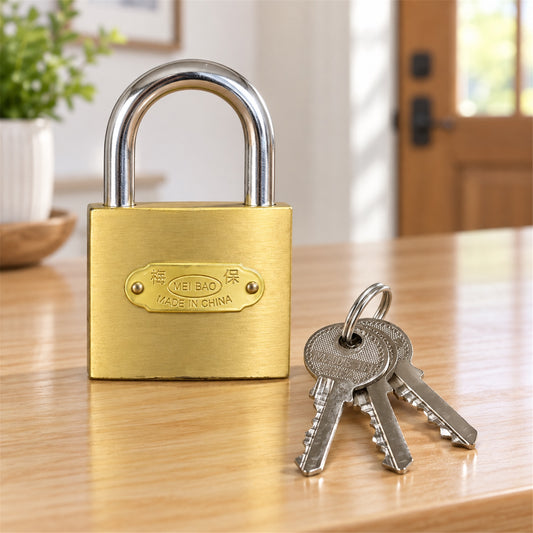 Imitation Copper Padlock – Hardened Steel Shackle | FortiLock