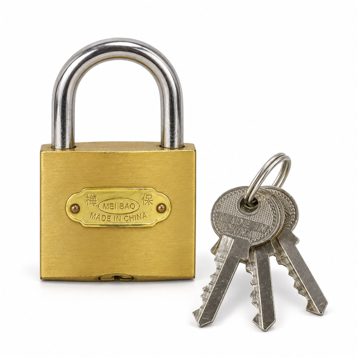 Design details of solid imitation copper lock.