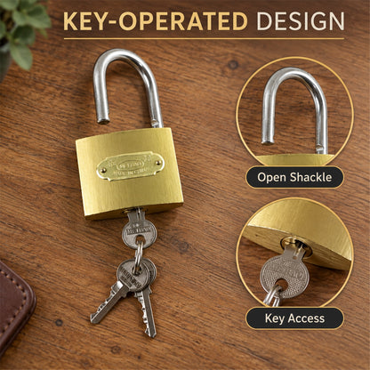 Details of solid imitation copper lock.