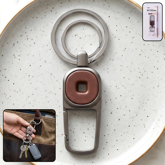Premium Metal Key Holder with Secure and Stylish Keychain (1 Pc)