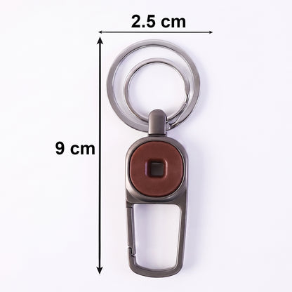 Premium Metal Key Holder with Secure and Stylish Keychain (1 Pc)