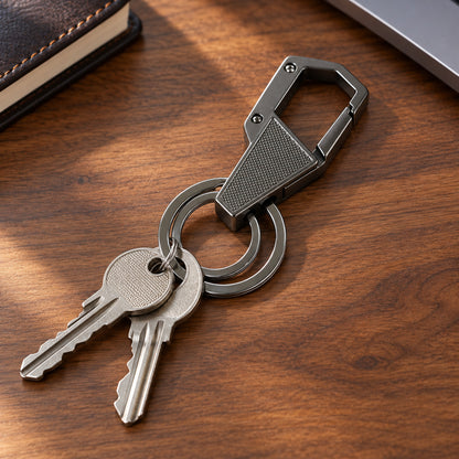 Heavy Duty Metal Key Holder – Durable Swivel Carabiner Clip