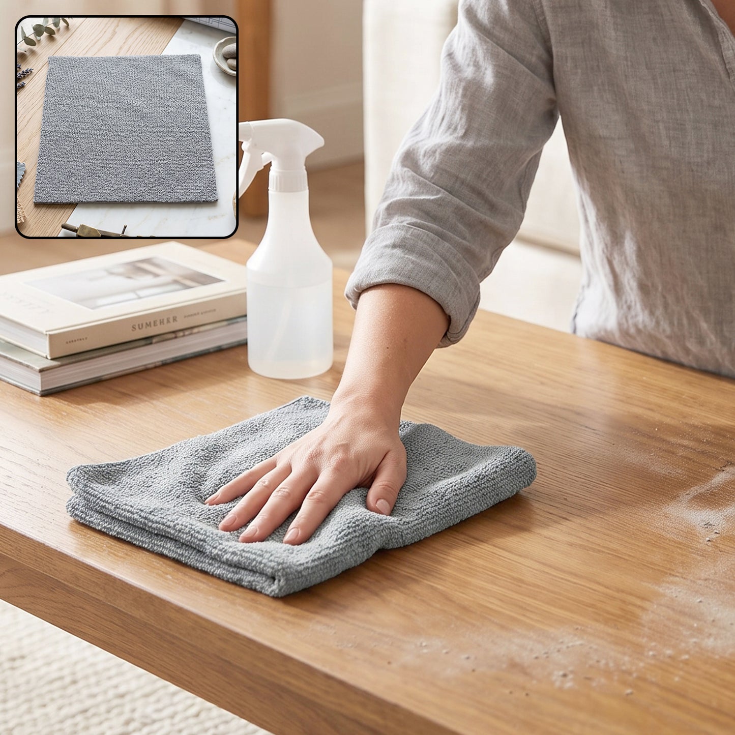 Disposable Cleaning Cloth Roll, Reusable Microfiber Kitchen Towel, Tear-Off (1 Roll)