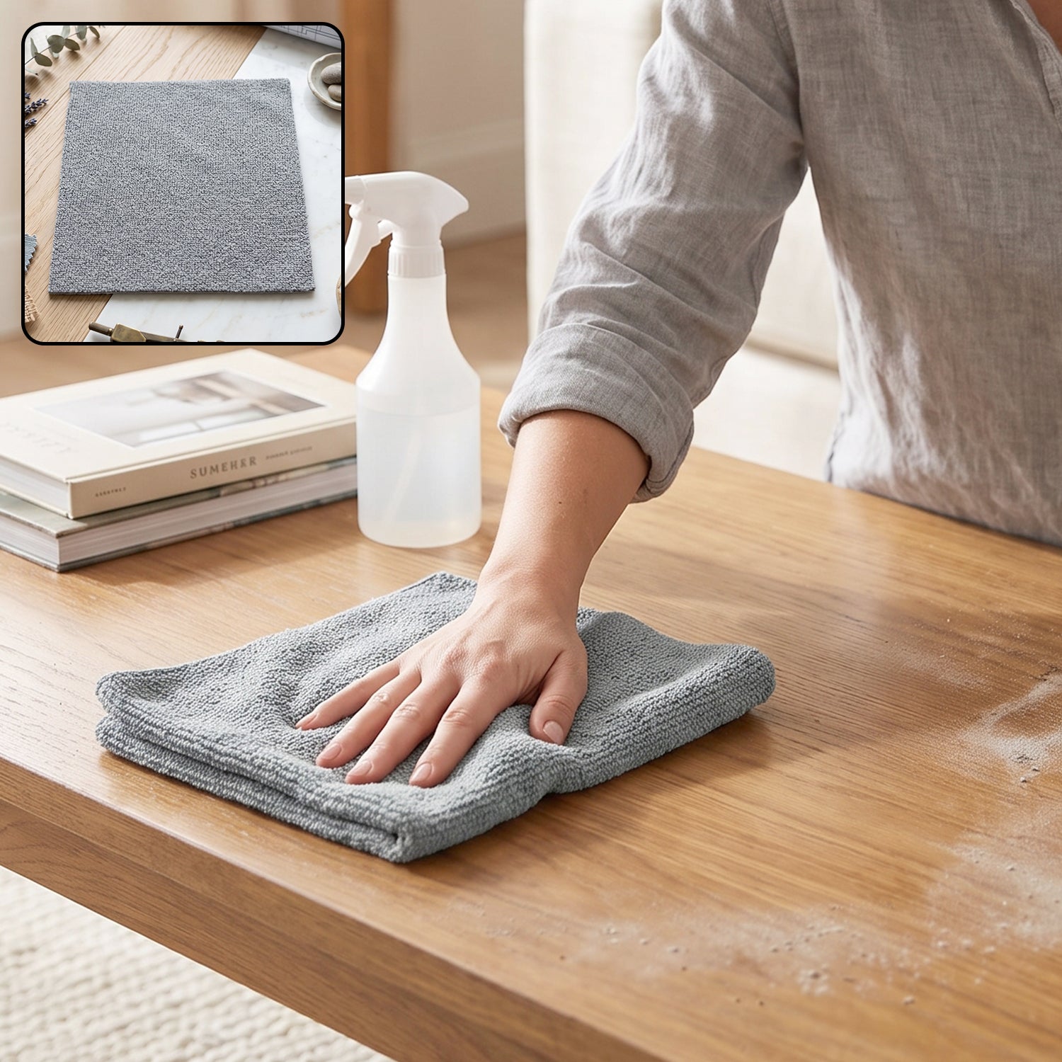 Disposable Cleaning Cloth Roll, Reusable Microfiber Kitchen Towel, Tear-Off (1 Roll)