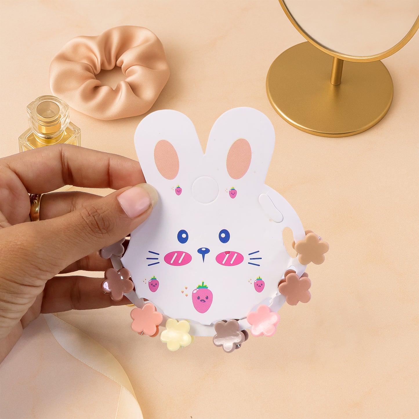 Premium Flower-Shaped Mini Hair Claw Clip Set