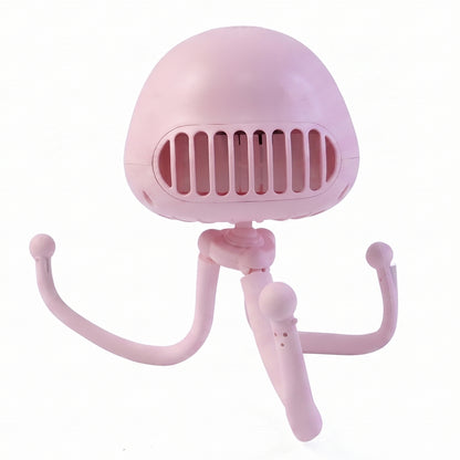 Handheld Mini Fan with LED Star Projector Flexible Tripod Stand (1 Pc)