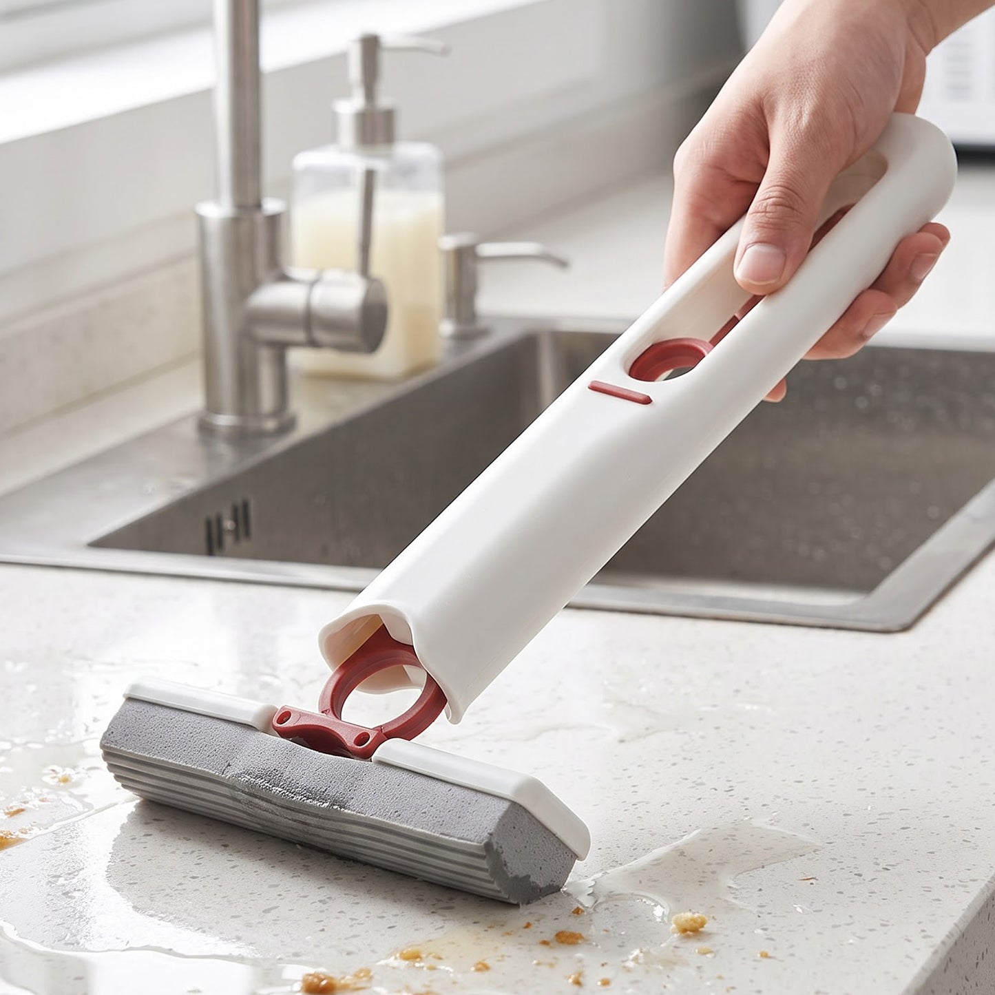 Mini Mop – Portable Self-Squeeze PVA Sponge for Home | DeoDap