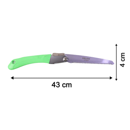 Packaging of gardening folding saw with 210mm blade in eco-friendly box