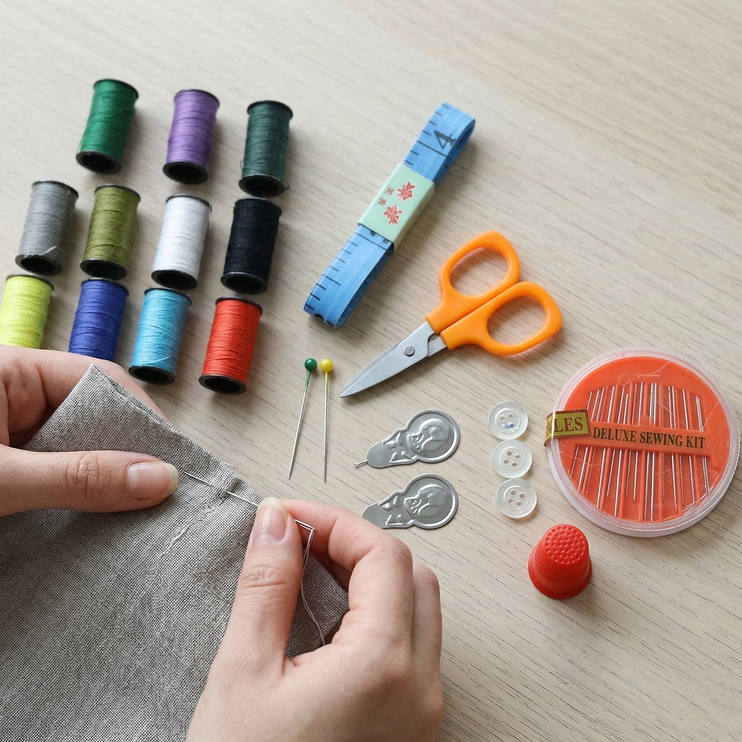 mini sewing tools kit organized