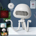 Handheld Mini Fan with LED Star Projector & Flexible Tripod Stand