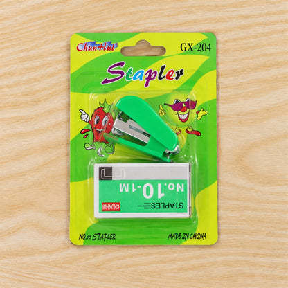 Mini Stapler with No. 10 Staples for Office School and Daily Paperwork (1 Set)