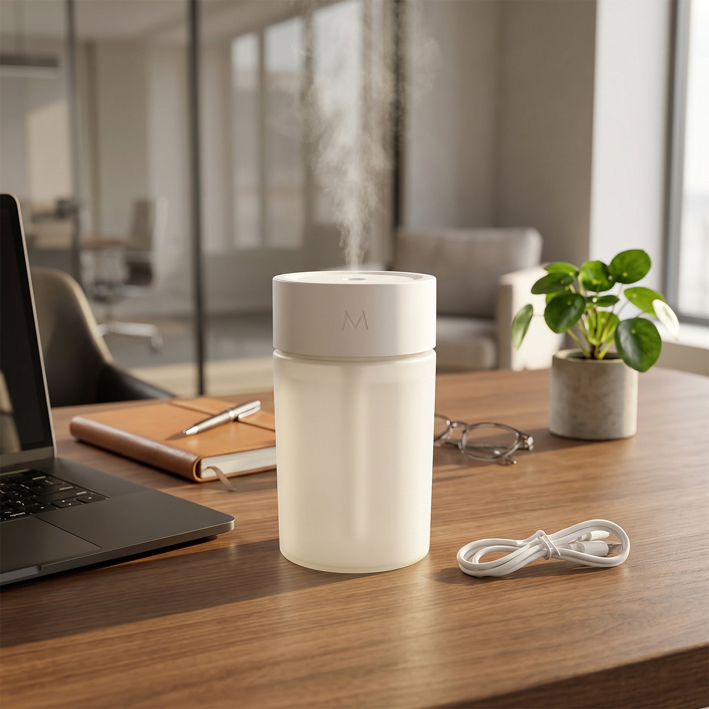 Mini Portable USB Humidifier Cool Mist Desktop Air Diffuser with Light (1 Pc) view 8