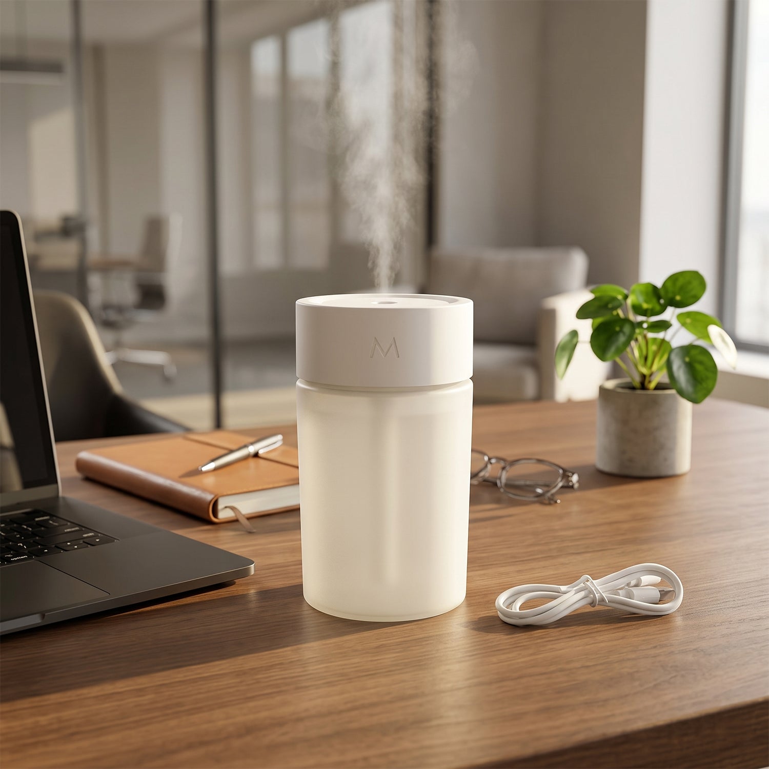 Mini Portable USB Humidifier Cool Mist Desktop Air Diffuser with Light (1 Pc) view 8