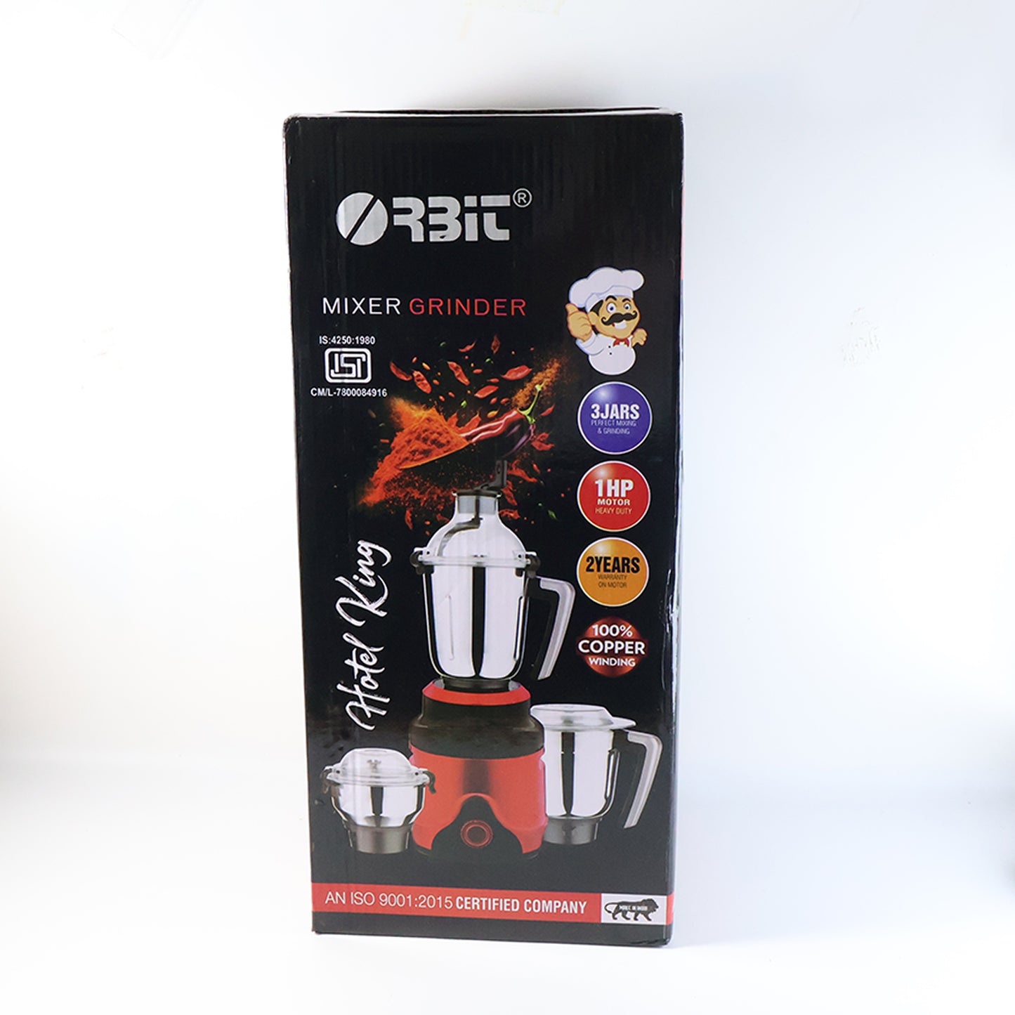 Orbit Heavy Duty 1 hp (746) Watts Mixer Grinder with 4 Multipurpose Jars