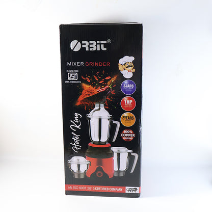 Orbit Heavy Duty 1 hp (746) Watts Mixer Grinder with 4 Multipurpose Jars