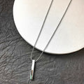 Minimalist Silver Necklace – Sleek Bar Pendant for Men