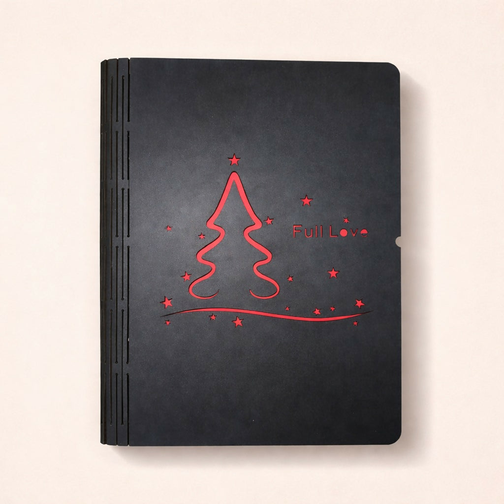 Cat Theme Scrapbook Memory Album with Ring Binding for Photos & Notes