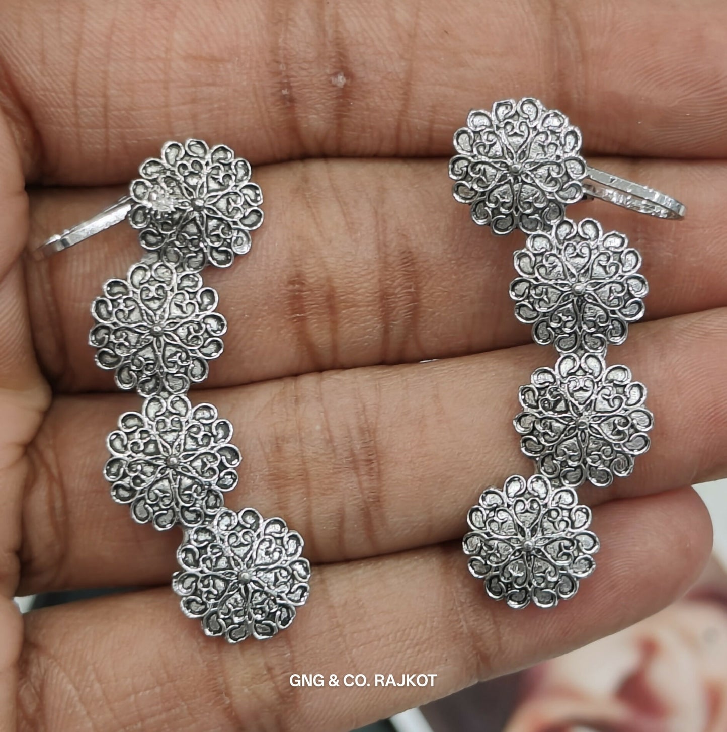 Silver Jhumka Earings