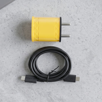 65W Fast Charger Adapter Dual Port USB A and Type C PD Wall Charger (1 Pc)