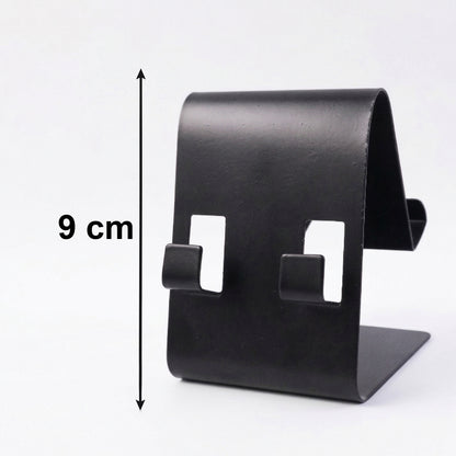 Black metal mobile stand folded