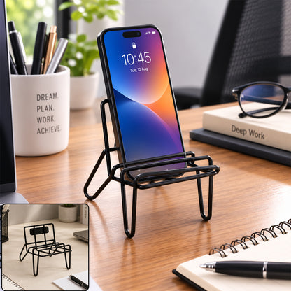 Apex Chair Design Mobile Holder Stand Metal Wire Phone Stand for Desk (1 Pc)