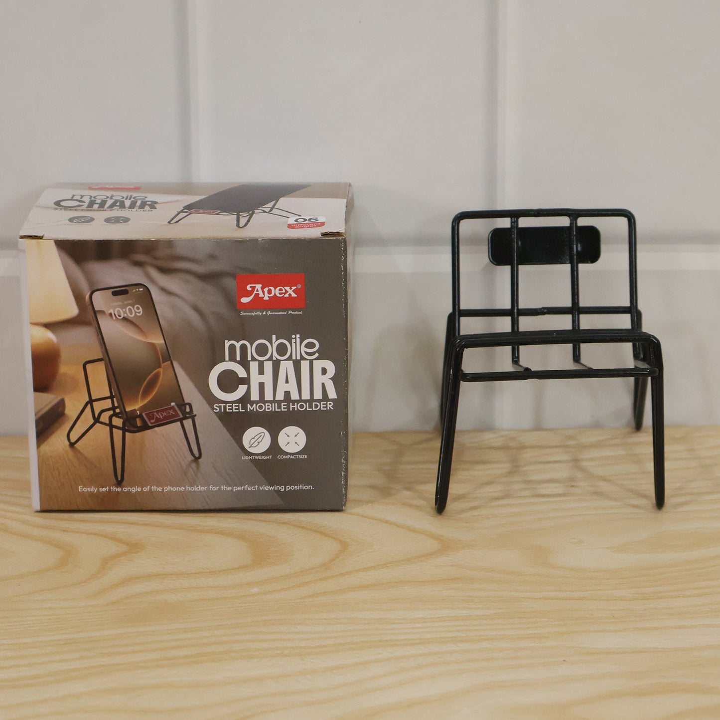 Apex Chair Design Mobile Holder Stand Metal Wire Phone Stand for Desk (1 Pc)
