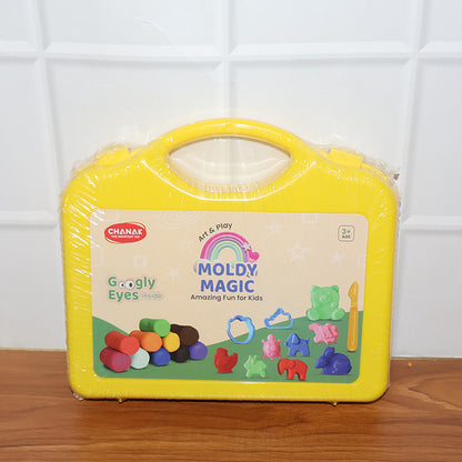 Aditi Moldy Magic 10-Color Dough Art Kit with Animal Moulds, Cutters & Carry Case