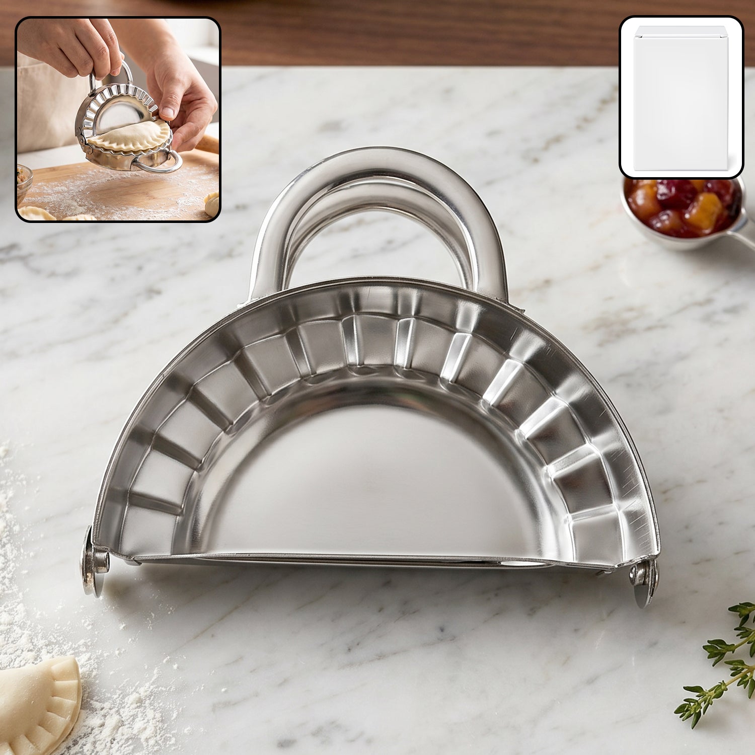 SS dumpling mould gujiya maker