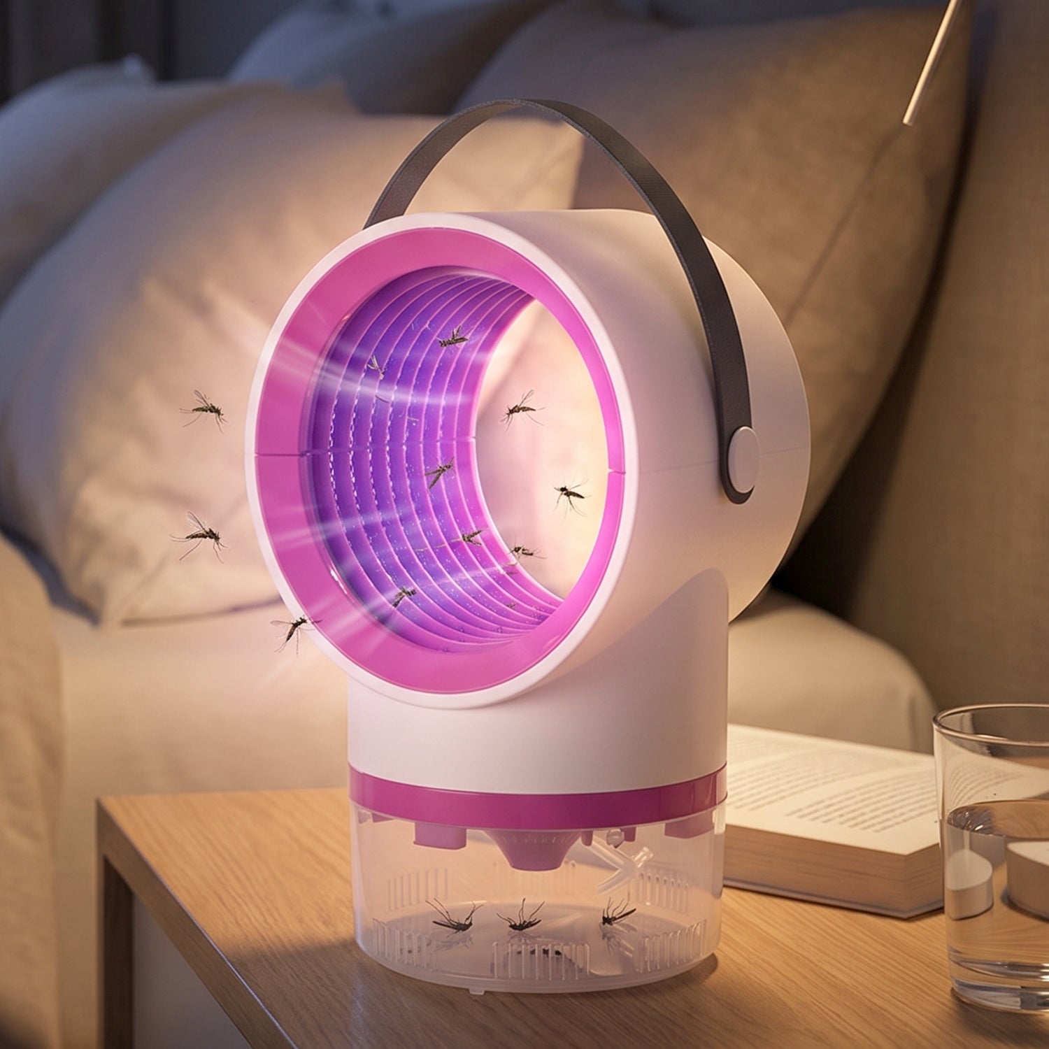 Electric USB Mosquito Killer Lamp Portable Suction Trap with Handle (1 Pc)