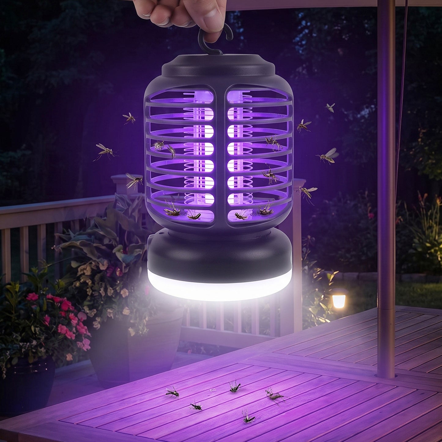 Electric Shock Mosquito Killer Lamp with LED Light Rechargeable UV (1 Pc)