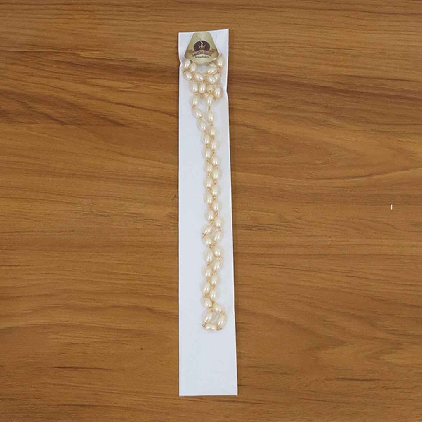 Elegant Pearl Beaded Necklace with Golden Chain Accents (1 Pc)