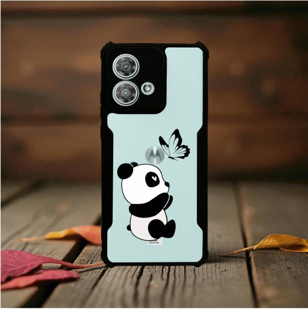Panda and Butterfly Mobile Cover For Motorola Edge 40 Neo