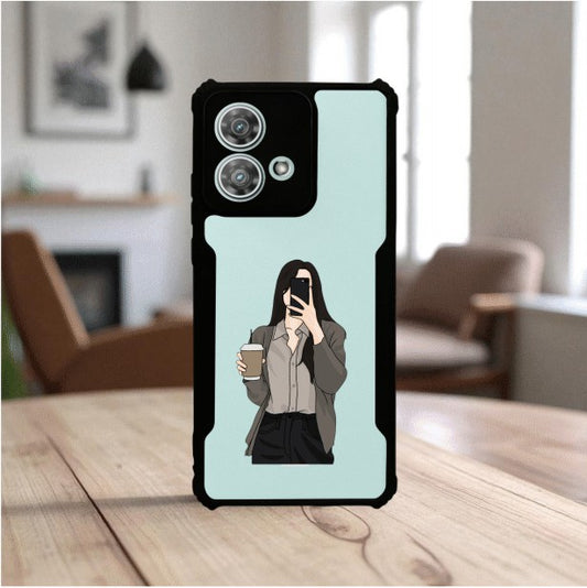 Coffee Girl Mobile Cover For Motorola Edge 40 Neo