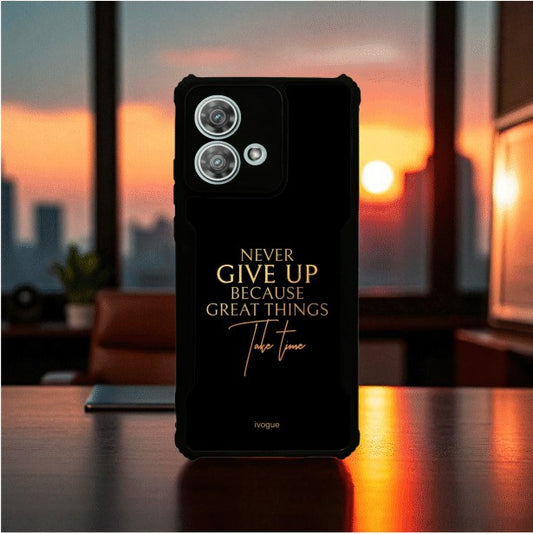 Never Give Up Mobile Cover For Motorola Edge 40 Neo