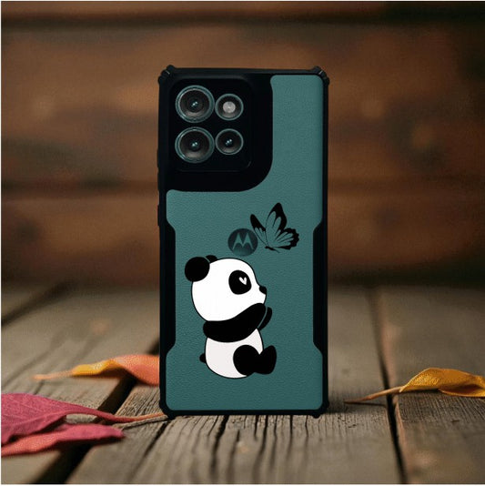 Panda and Butterfly Mobile Cover For Motorola Edge 50