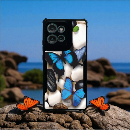 Blue Wings Beauty Mobile Cover For Motorola Edge 50 Neo