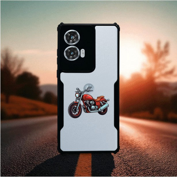 Bike Mobile Cover For Motorola Edge 50 Fusion