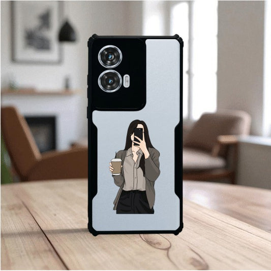 Coffee Girl Mobile Cover For Motorola Edge 50 Fusion